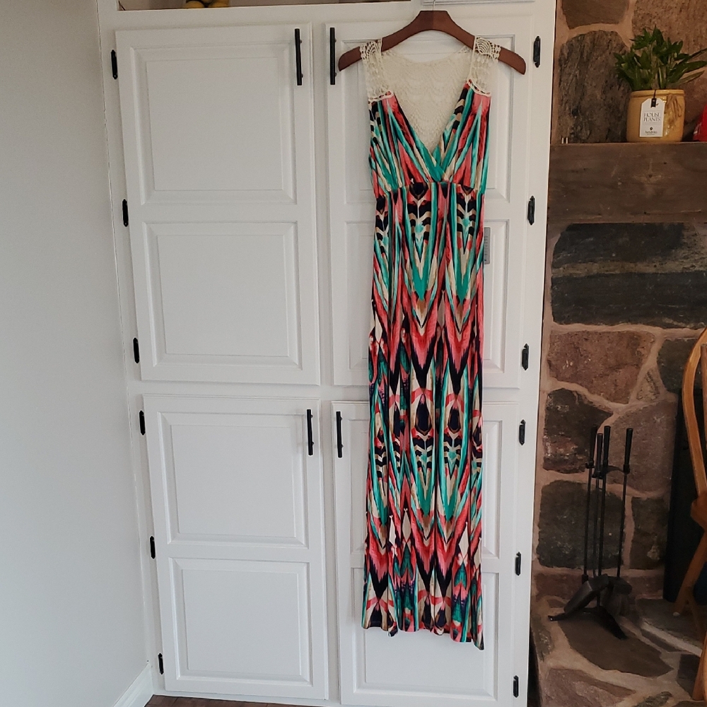 NWT Felicity & Coco Summer Dress, Size Small, Jersey Material, Crocheted Back